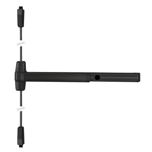CD9927L-NL-06 3 315 RHR Von Duprin 99 Series Night Latch Surface Vertical Rod Exit Device in Black
