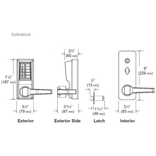 Simplex Pushbutton with Cylindrical Lock