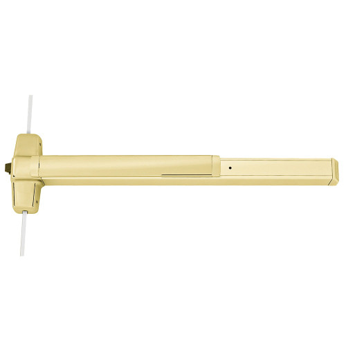 RX9857L-KC-03 3 US4 LHR Von Duprin 98 Series Key Capture Surface Three Point Latch Exit Device in Satin Brass