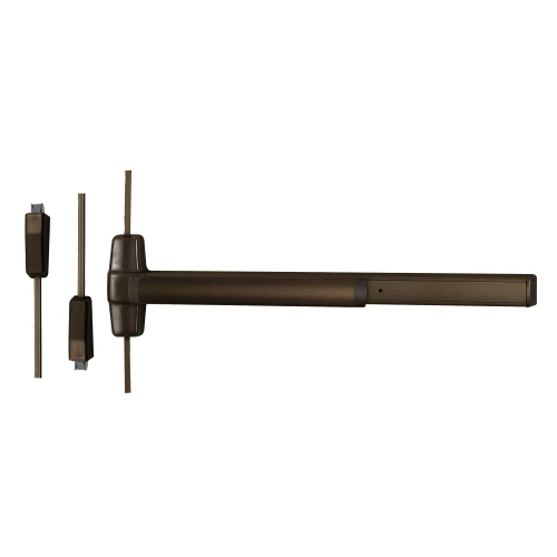 RXQEL9827L-NL-17 3 313 RHR Von Duprin 98 Series Night Latch Surface Vertical Rod Exit Device in Duranodic Dark Bronze