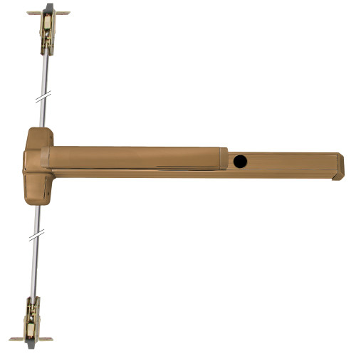 CD9947L-07 4 US10 LHR Von Duprin 99 Series Classroom Concealed Vertical Rod Exit Device in Satin Bronze