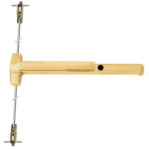 CD9947L-BE-02 3 US3 LHR Von Duprin 99 Series Passage Concealed Vertical Rod Exit Device in Bright Brass