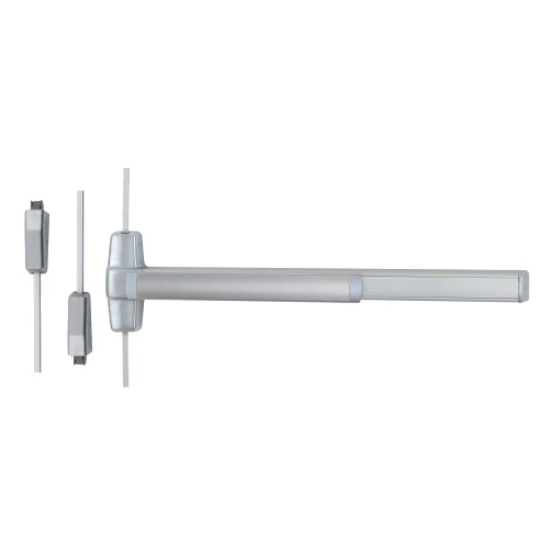 RX9827L-NL-01 3 US28 RHR Von Duprin 98 Series Night Latch Surface Vertical Rod Exit Device in Anodized Aluminum
