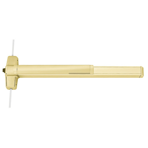 RX9857L-KC-05 3 US4 RHR Von Duprin 98 Series Key Capture Surface Three Point Latch Exit Device in Satin Brass