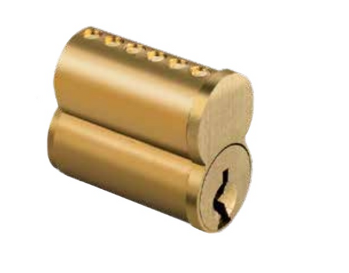 28017-BA-04 Ilco 7-Pin SFIC Core Uncombinated in Satin Brass - Kaba Ilco