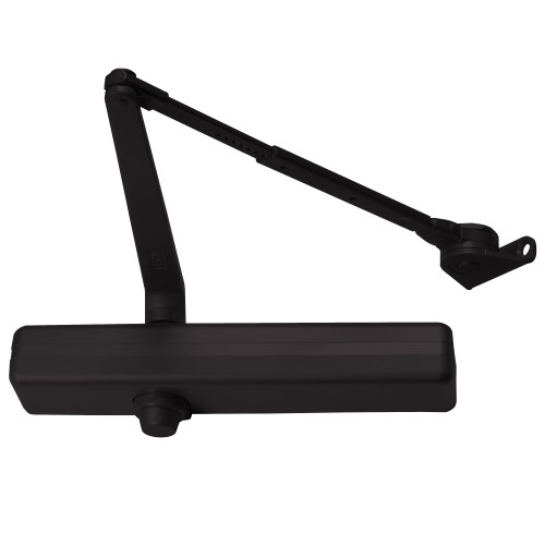 LCN 1461 with Hold Open Long Arm with Door Stop in Black