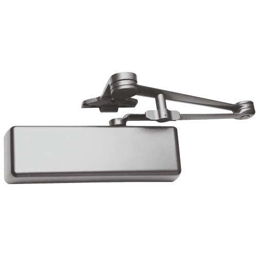 LCN 4111 with Hold Open Cushion Arm Delayed Action in Satin Chrome