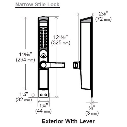 E-Plex Electronic Pushbutton Lock