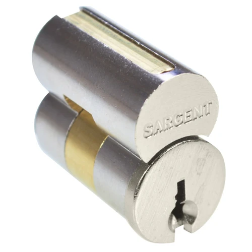 Sargent 6300 Series 6-pin Large Format Interchangeable Core (LFIC), removable core, Satin Nickel finish. Representative product photo.
