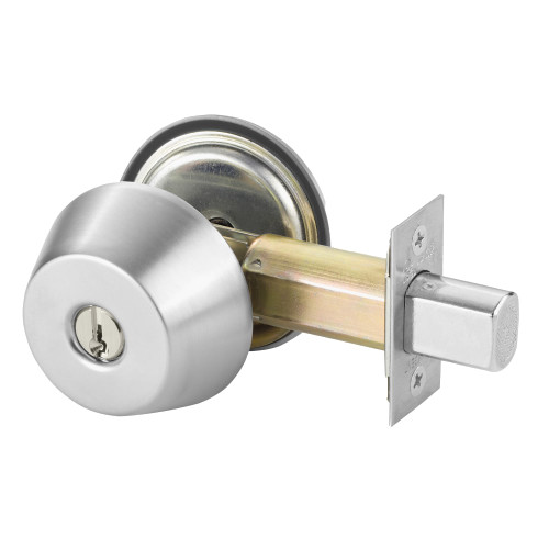 465-26D Sargent Grade 2 Single Cylinder Deadbolt in Satin Chrome