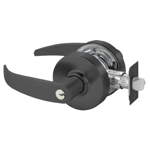 28-7G05-LP-BSP Sargent 10 Entry/Office Cylindrical Lock in Black Suede