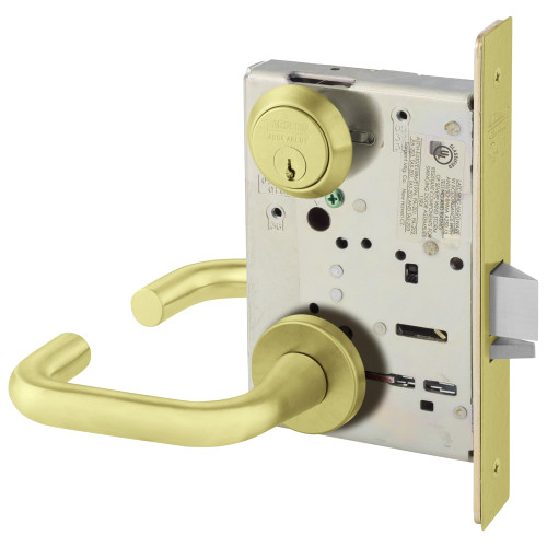8204-LNJ-4 Sargent 8200 Series Storeroom Mortise Lock in Satin Brass