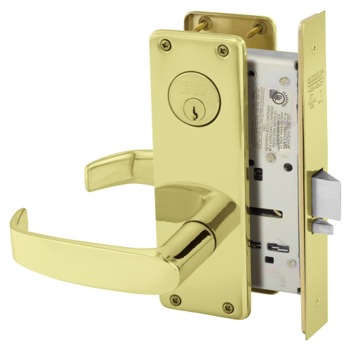 8204-WTL-3 Sargent 8200 Series Storeroom Mortise Lock in Bright Brass