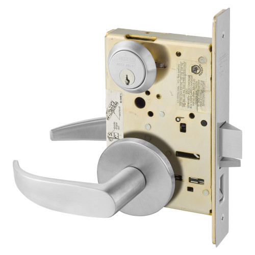 8255-OP-26D Sargent 8200 Series Entry/Office Mortise Lock in Satin Chrome