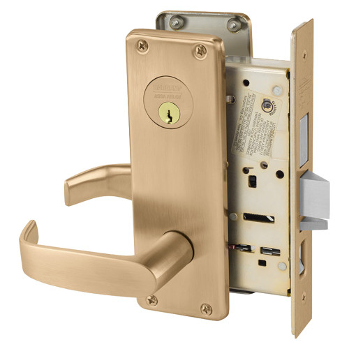 8243-WTL-10 Sargent 8200 Series Entry/Office Mortise Lock in Satin Bronze