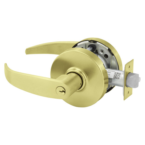 28-10G38-LP-4 Sargent 10 Classroom Cylindrical Lock in Satin Brass