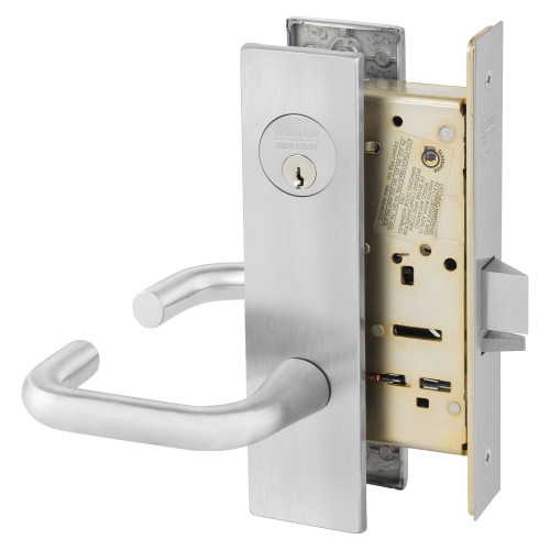 8267-LE1J-26D Sargent 8200 Series Privacy Mortise Lock in Satin Chrome