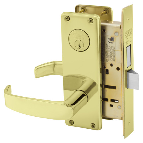 8227-WTL-3 Sargent 8200 Series Storeroom Mortise Lock in Bright Brass