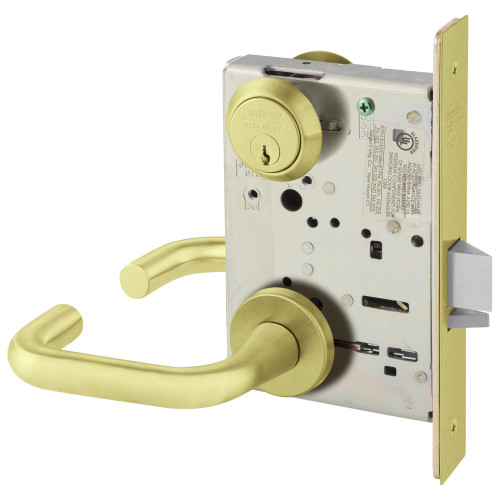 8238-LNJ-4 Sargent 8200 Series Classroom Mortise Lock in Satin Brass