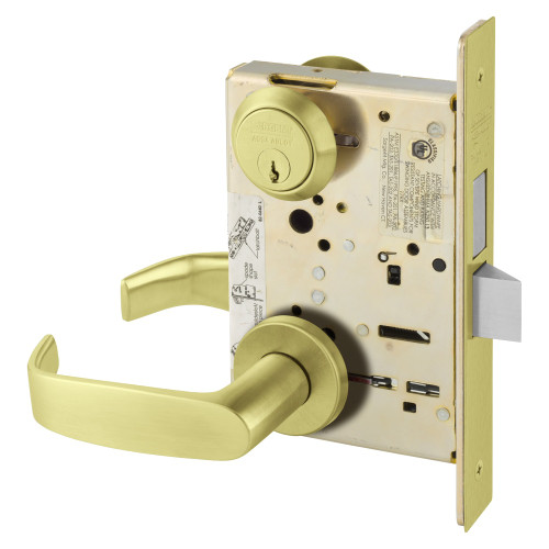 8226-LNL-4 Sargent 8200 Series Mortise Lock in Satin Brass