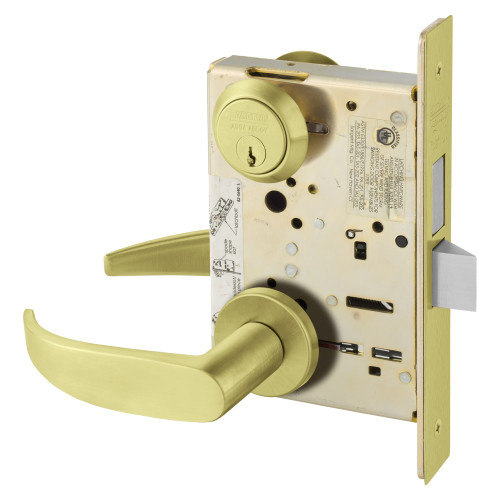 8226-LNP-4 Sargent 8200 Series Mortise Lock in Satin Brass