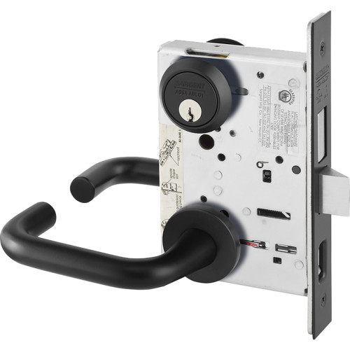8246-LNJ-BSP Sargent 8200 Series Dormitory Mortise Lock in Black Suede