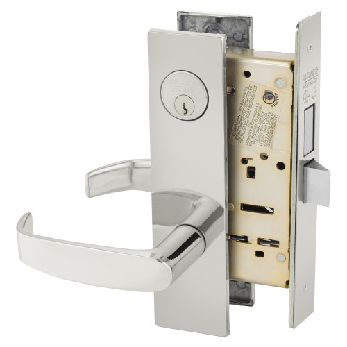 8227-LE1L-32 Sargent 8200 Series Storeroom Mortise Lock in Bright Stainless