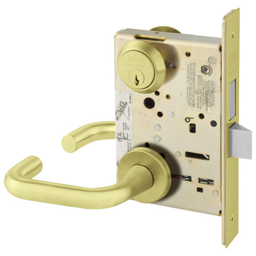 8226-LNJ-4 Sargent 8200 Series Mortise Lock in Satin Brass