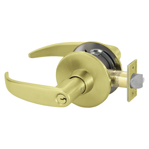 28-11G05-LP-04 Sargent 10 Entry/Office Cylindrical Lock in Satin Brass