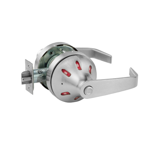 V06-10XU65-VSLL-26D Sargent 10X Privacy Cylindrical Lock in Satin Chrome