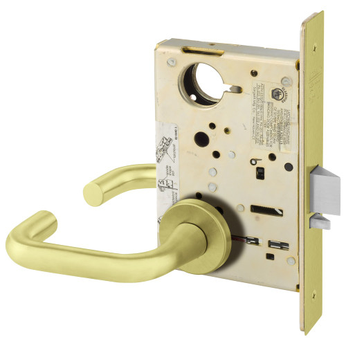 LC-8238-LNJ-4 Sargent 8200 Series Classroom Mortise Lock in Satin Brass
