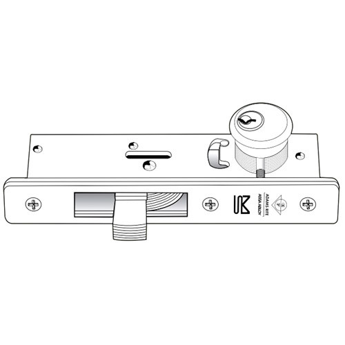 1830-03-628 Adams Rite Bottom Rail Deadlock (Swingbolt) in Clear Anodized