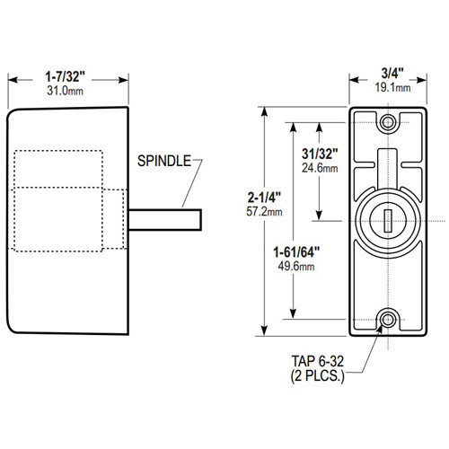 4024-06-119 Adams Rite Cylinder Pull