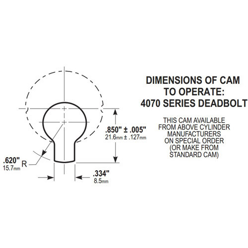 4036-02-02-628 Adams Rite Mortise Cylinder