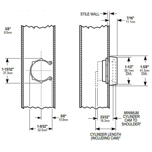 MS4043-01-119 Adams Rite Cylinder Guard