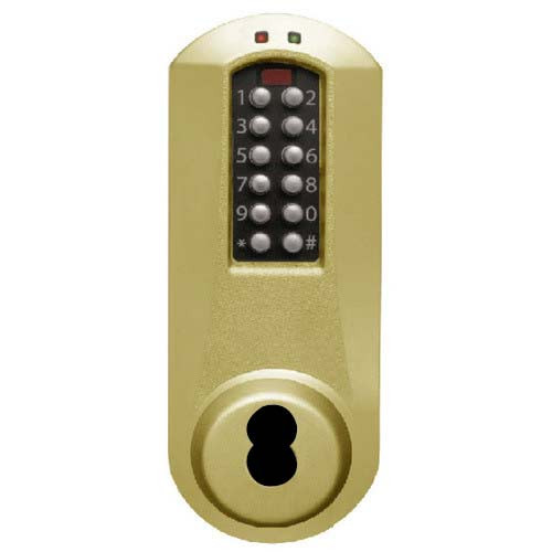 Eplex Pushbutton Lock in Satin Brass Finish