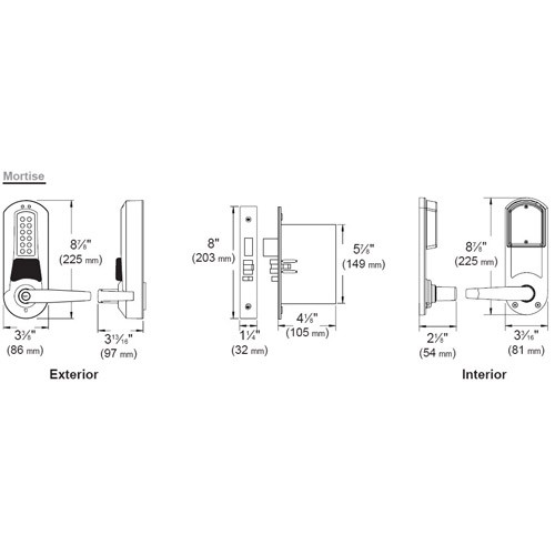 Eplex Pushbutton with Mortise