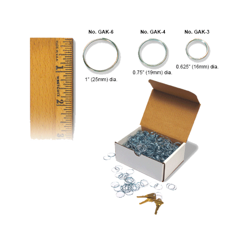 HPC GAK-6 — Give-Away Key Rings, 1" Diameter, 1000 Box
