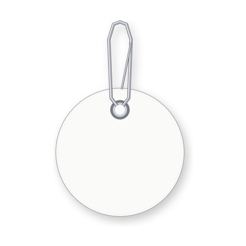 HPC EYS-6 Round Tags with Snap Hooks, 1-1/4 Diameter, 100 Pack
