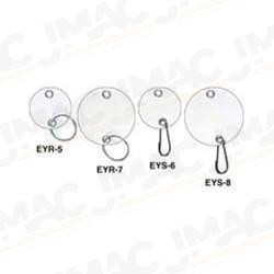 HPC EYS-8 — Round Tags with Snap Hooks, 1-3/4" Diameter, 100 Pack