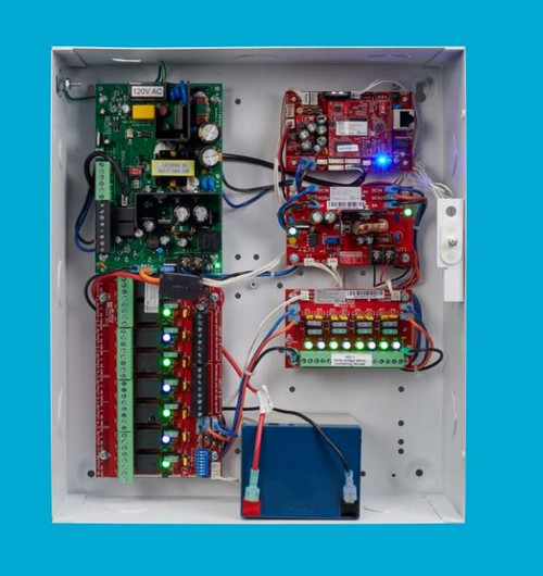 Securitron AQL4-R8E1 AccuPower power supply in E1 enclosure