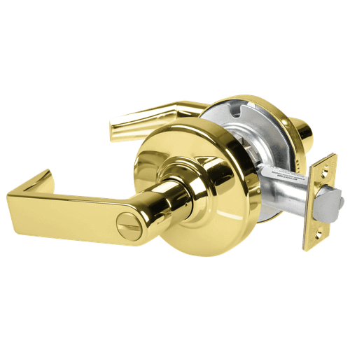 ALX44-RHO-605 Schlage Rhodes Cylindrical Lock in Bright Brass