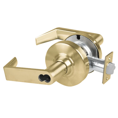 ALX70J-RHO-606 Schlage Rhodes Cylindrical Lock in Satin Brass
