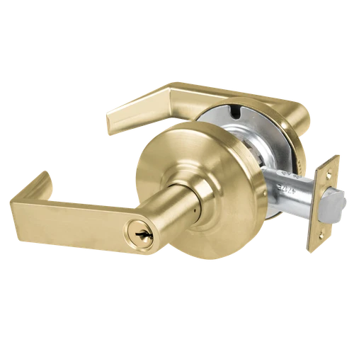 ALX80P-RHO-606 Schlage Rhodes Cylindrical Lock in Satin Brass