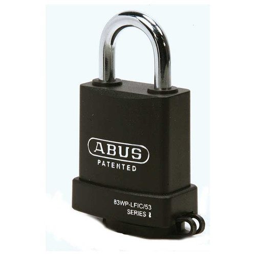 83WP-IC/53 LFIC-SCHLG ABUS 83WP-IC/53 Weather Protected Padlock, Schlage LFIC Prep, Less Core