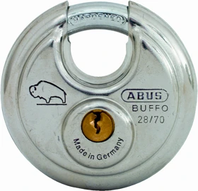 ABUS 28/70 Diskus round padlock, 2-3/4 inch