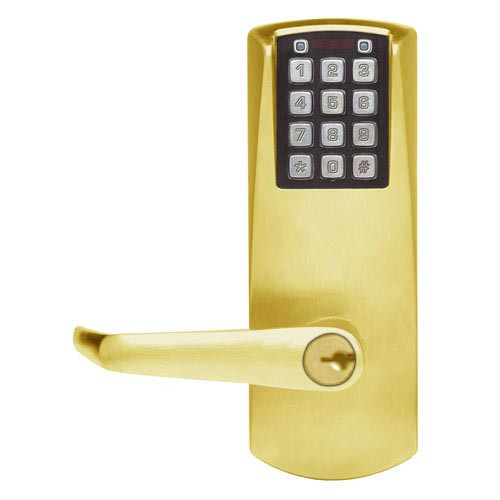 Eplex Pushbutton Lock in Satin Brass Finish