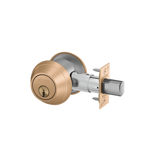 B662P-612 Schlage B600 Tubular DeadBolt Double Cylinder with Inside and Outside Trim in Satin Bronze