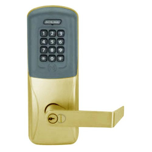 CO200-CY-70-PRK-RHO-GD-29R-606 Schlage Standalone Cylindrical Electronic Proximity with Keypad Locks in Satin Brass
