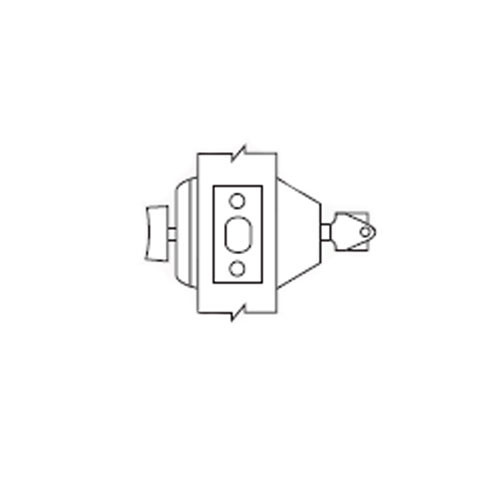 D61-03-IC Arrow Lock D Series Deadbolt Single Cylinder with Thumbturn Prepped for Removable Core in Bright Brass